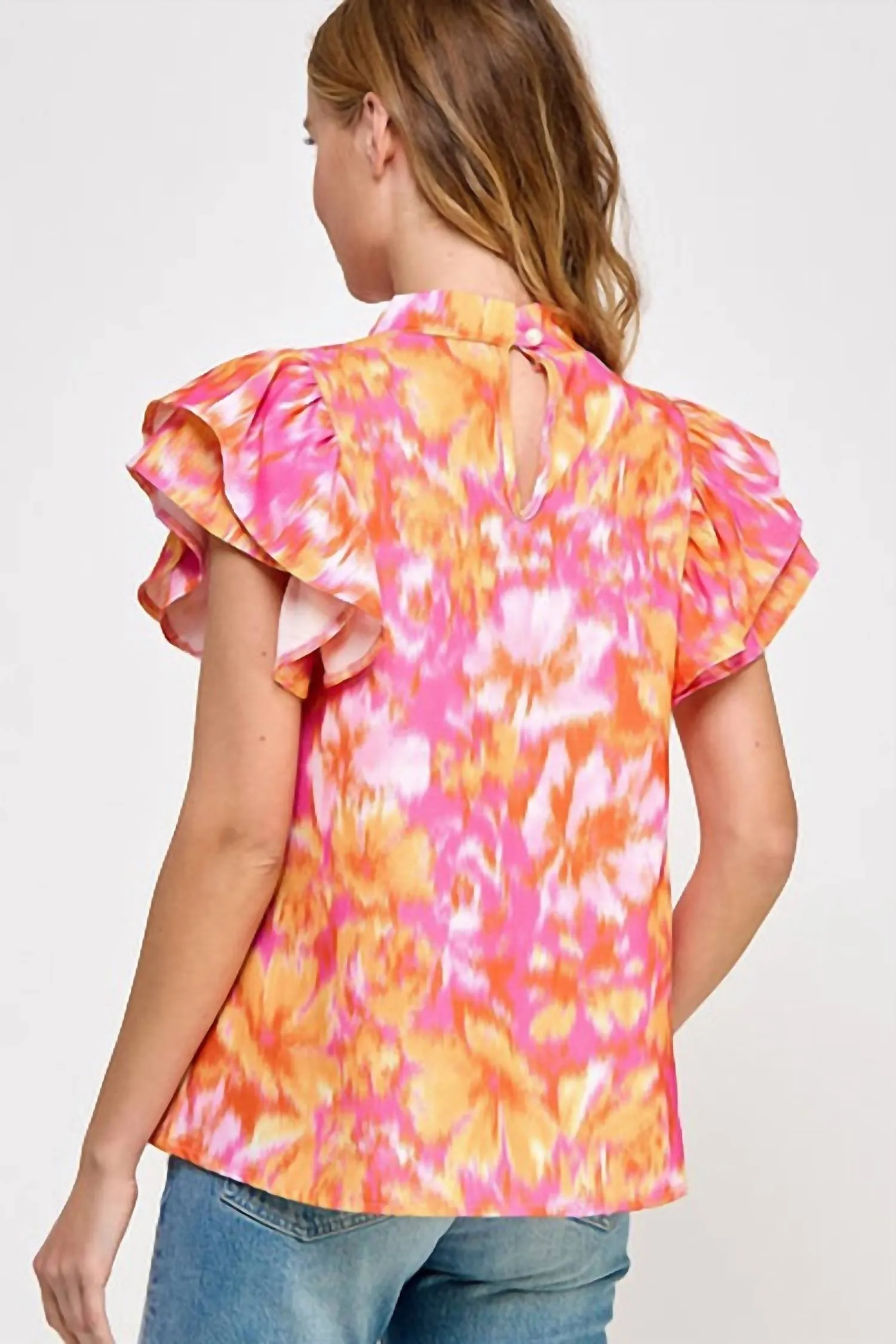 2 Hearts Apparel - Ruffled Neckline Top