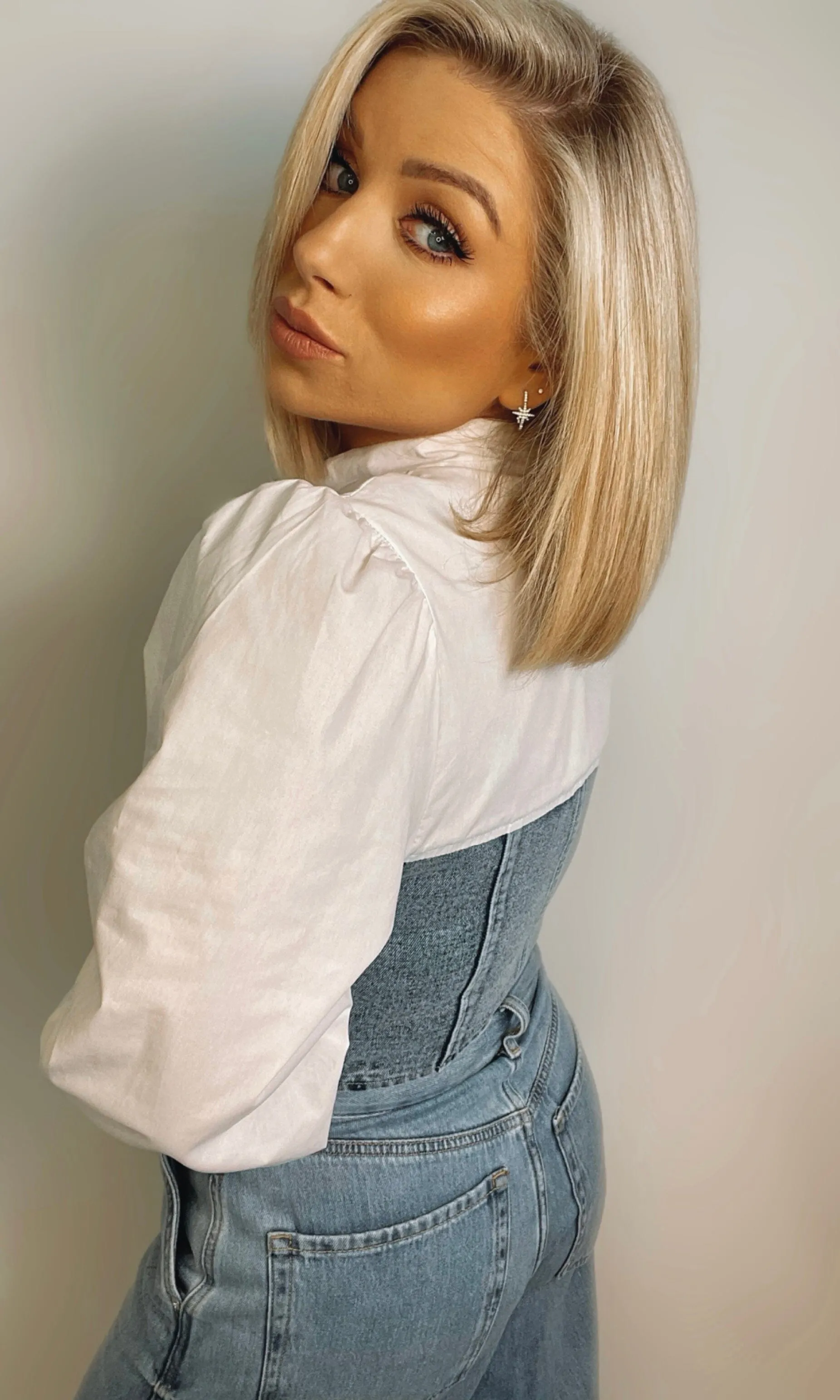 ALLI DENIM & COTTON BODICE SHIRT