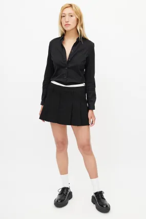 Black Cotton Button Up Shirt