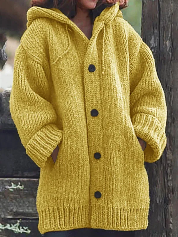 Blue Zone Planet |  loose warm hooded cardigan sweater