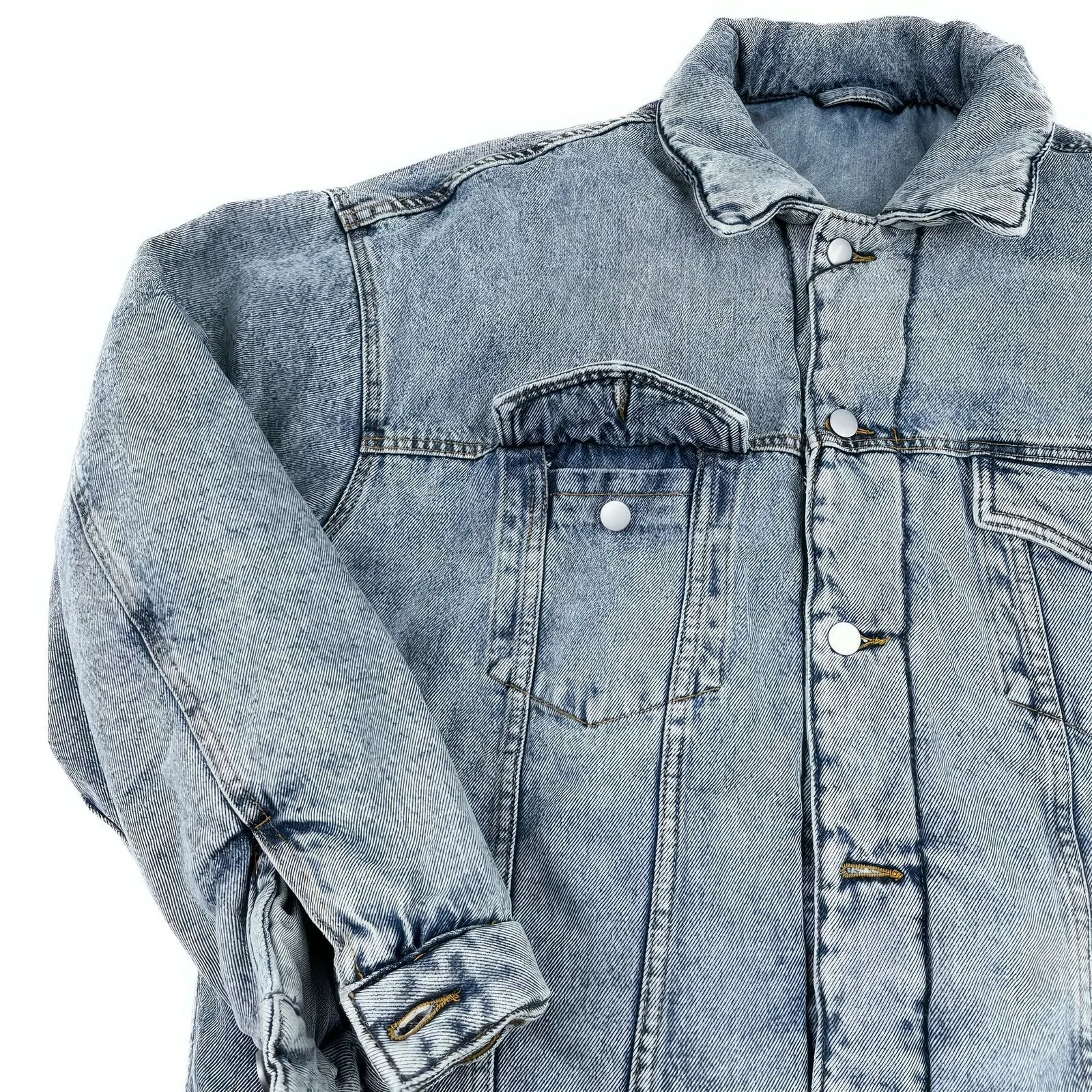 Distressed Oversized Denim Detroit Jacket