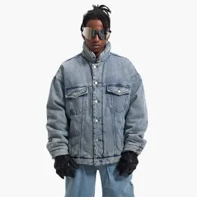 Distressed Oversized Denim Detroit Jacket