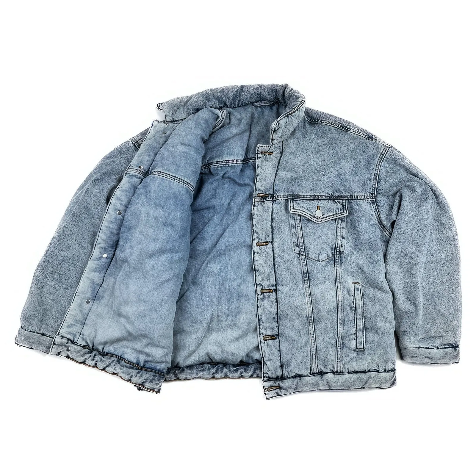 Distressed Oversized Denim Detroit Jacket