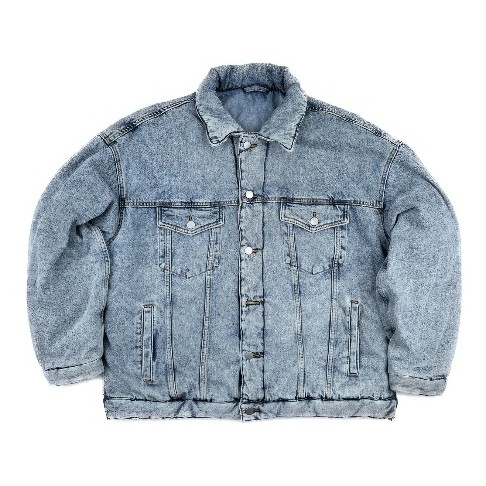 Distressed Oversized Denim Detroit Jacket