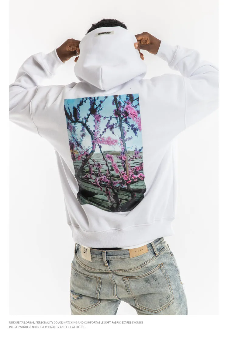 Flower Letter Print Hoodie