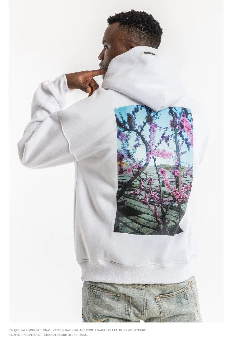 Flower Letter Print Hoodie