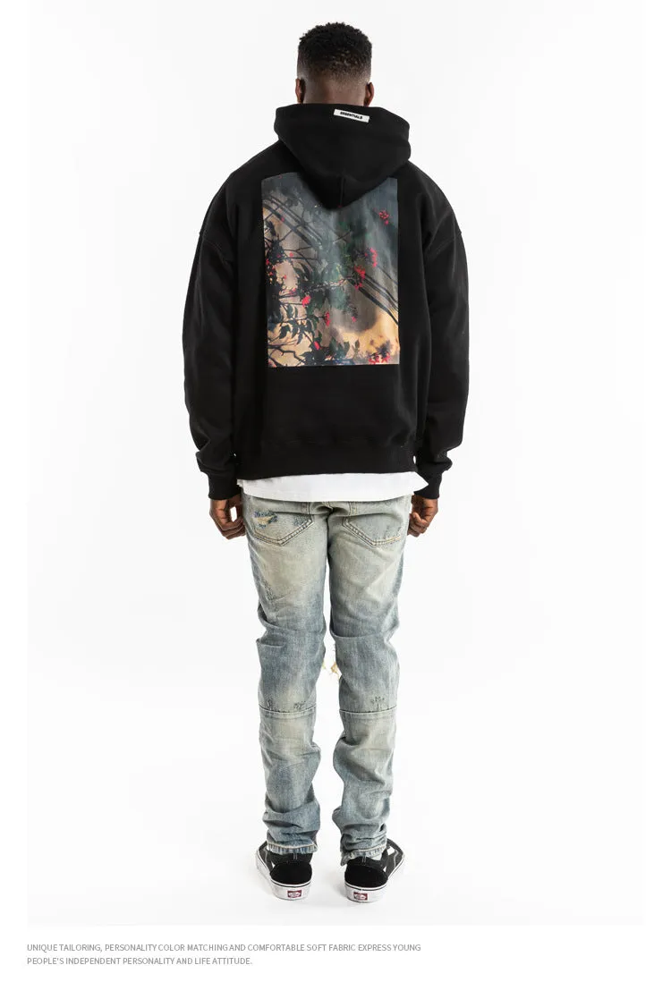 Flower Letter Print Hoodie