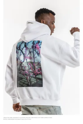 Flower Letter Print Hoodie