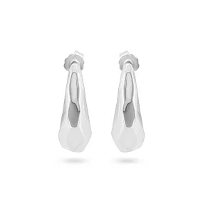 Fluid Elegance Silver Earrings