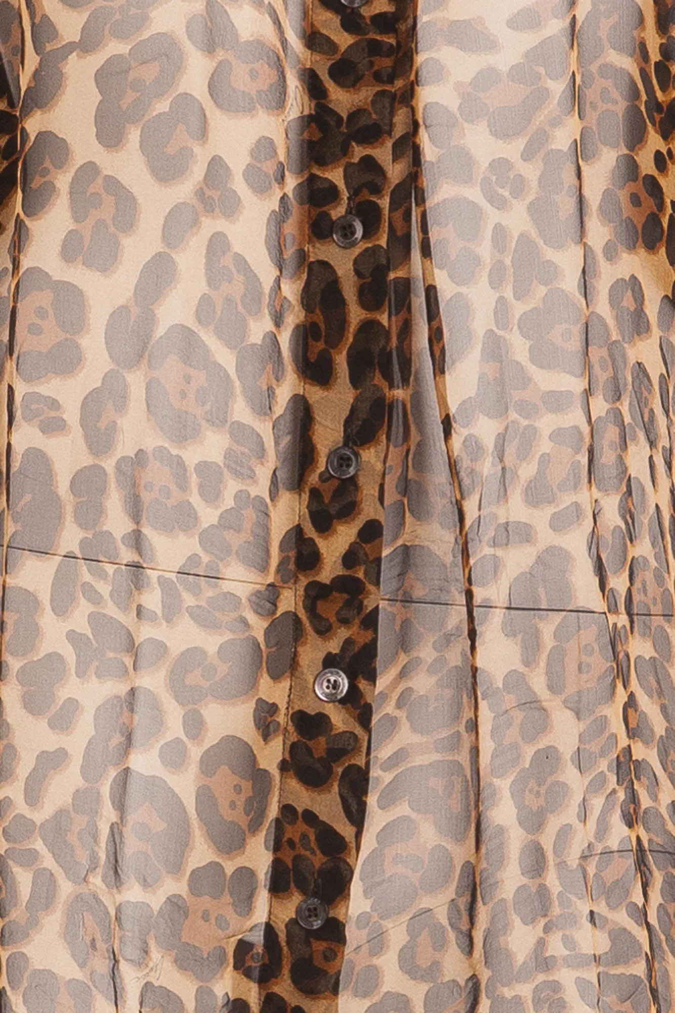 Gucci - Leopard Long Sleeve Chiffon Button Up -IT 40