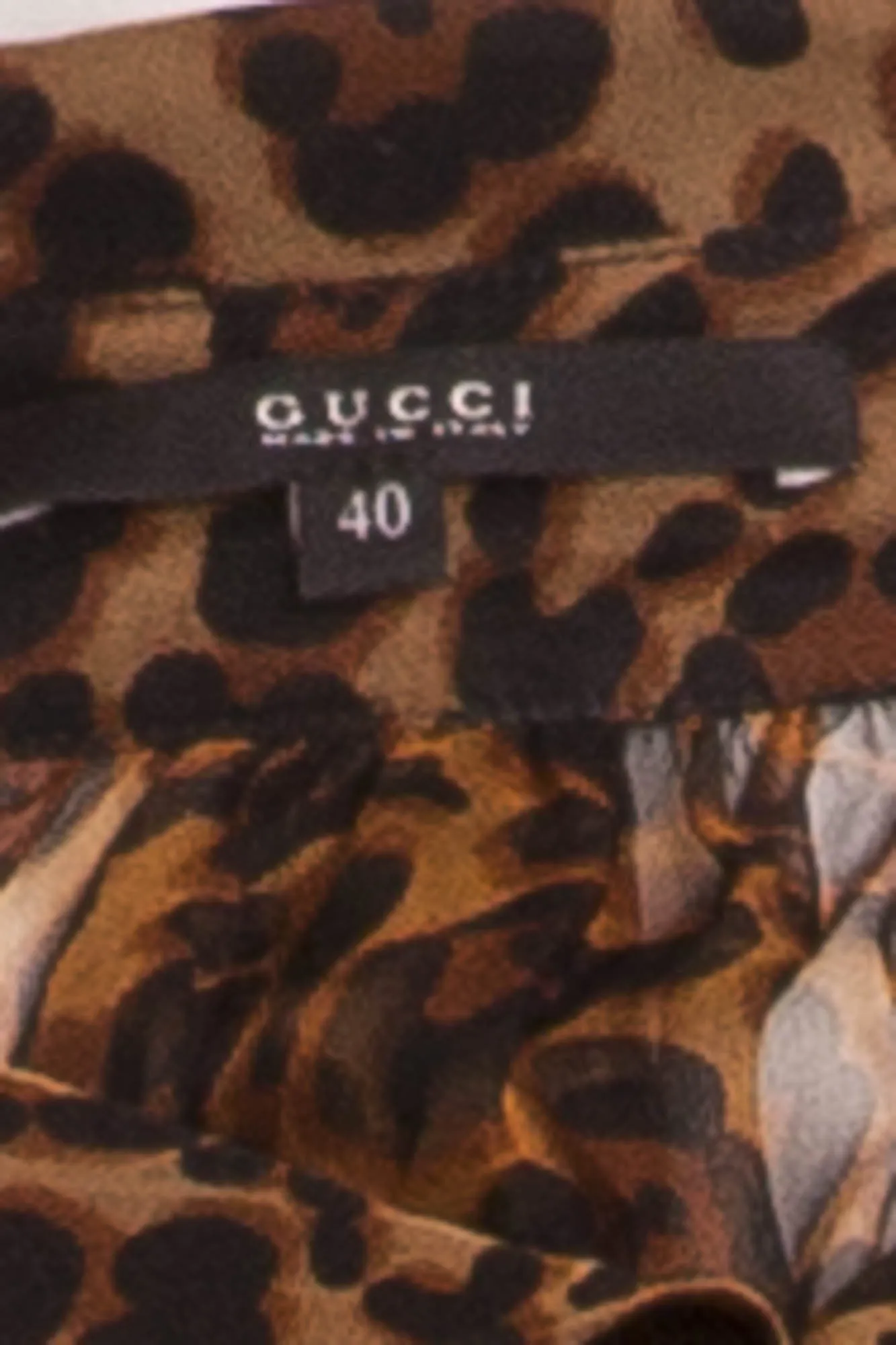 Gucci - Leopard Long Sleeve Chiffon Button Up -IT 40