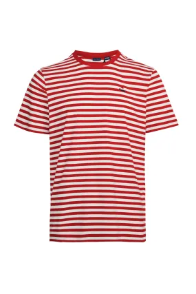Harbour Stripe Tee in Red