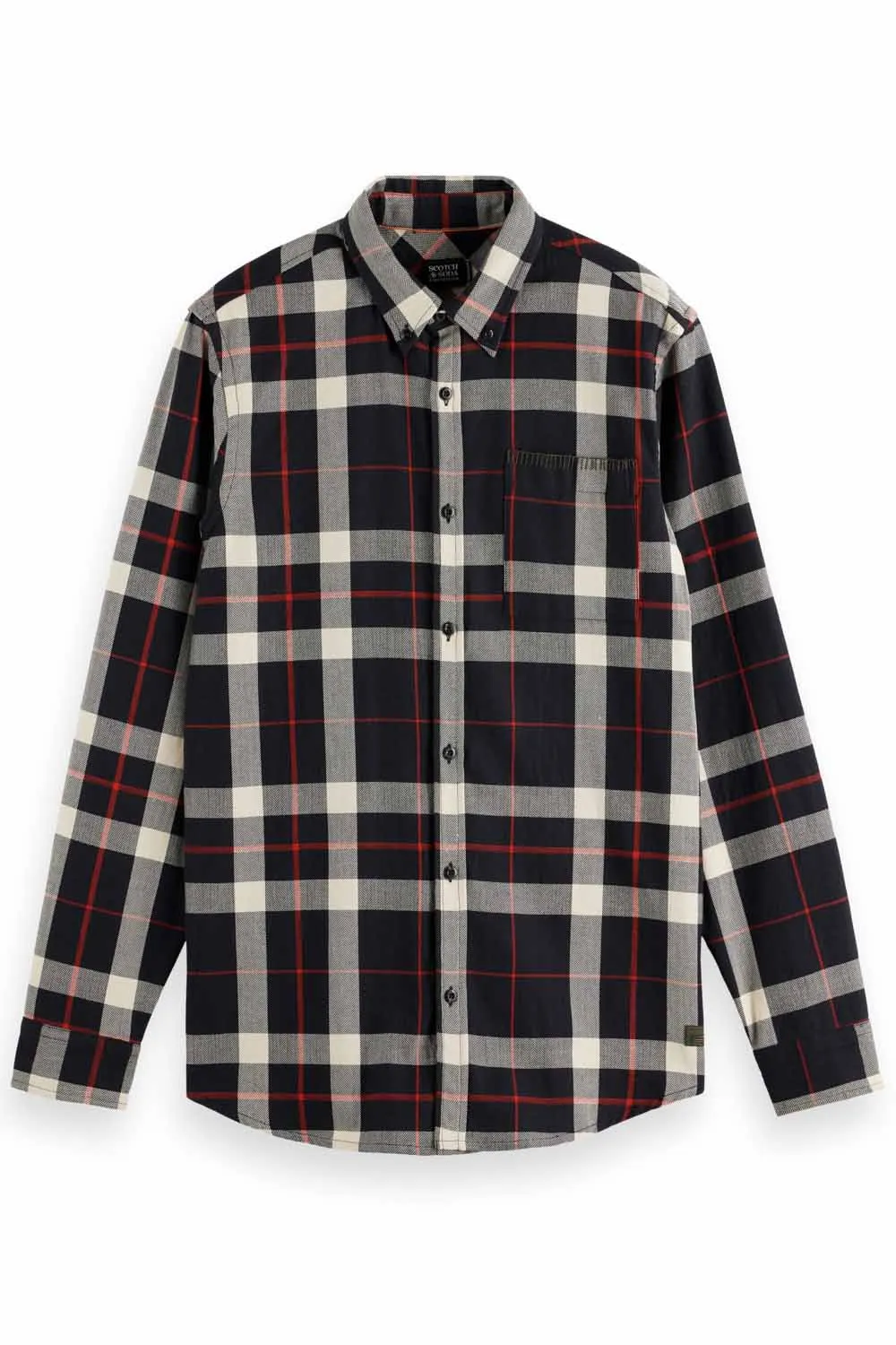 HERRINGBONE CHECK SHIRT Black Check