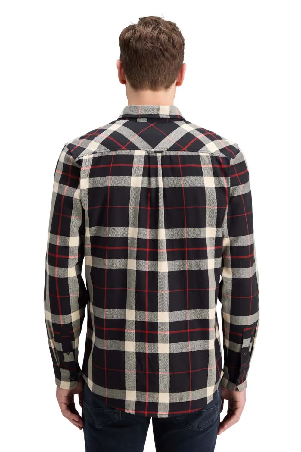 HERRINGBONE CHECK SHIRT Black Check
