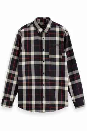 HERRINGBONE CHECK SHIRT Black Check