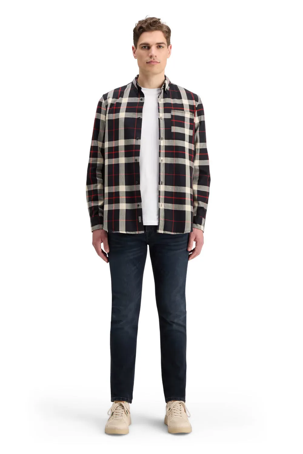 HERRINGBONE CHECK SHIRT Black Check
