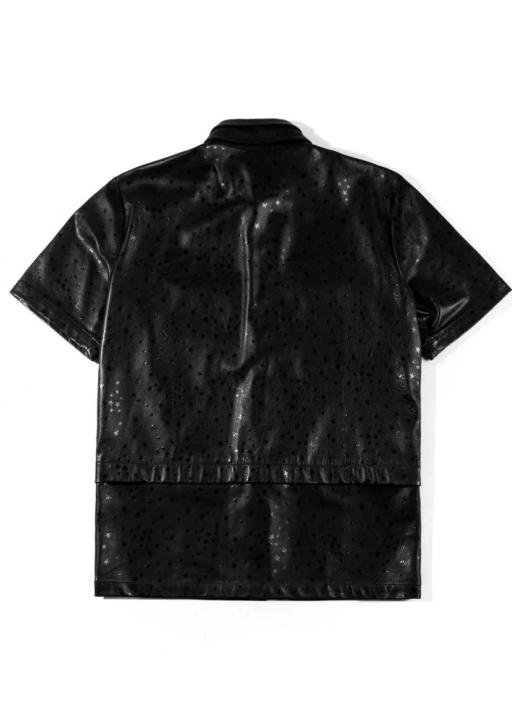 MELI STARGAZE LEATHER BUTTON-UP