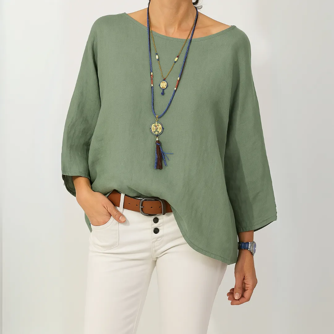 Mirelle | Oversized Cotton-Linen Tunic