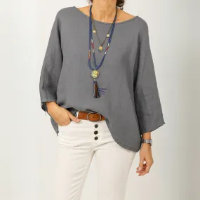Mirelle | Oversized Cotton-Linen Tunic
