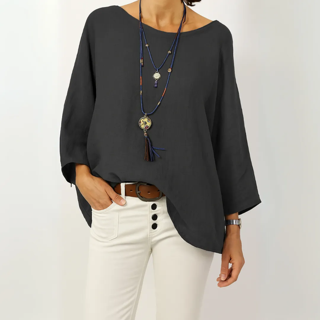 Mirelle | Oversized Cotton-Linen Tunic