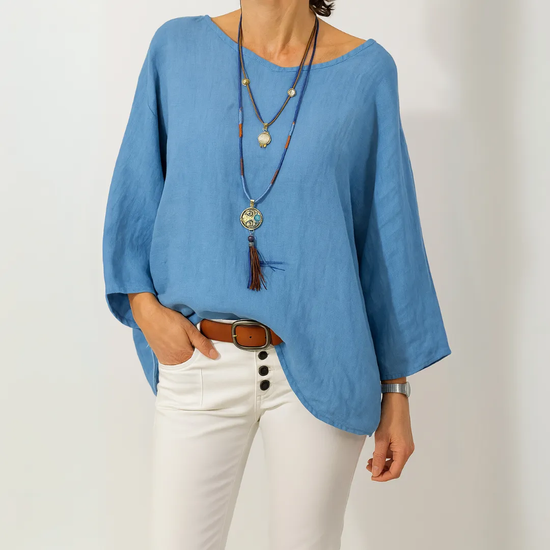 Mirelle | Oversized Cotton-Linen Tunic