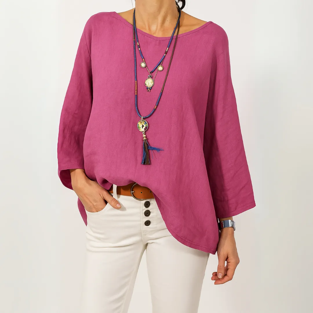 Mirelle | Oversized Cotton-Linen Tunic