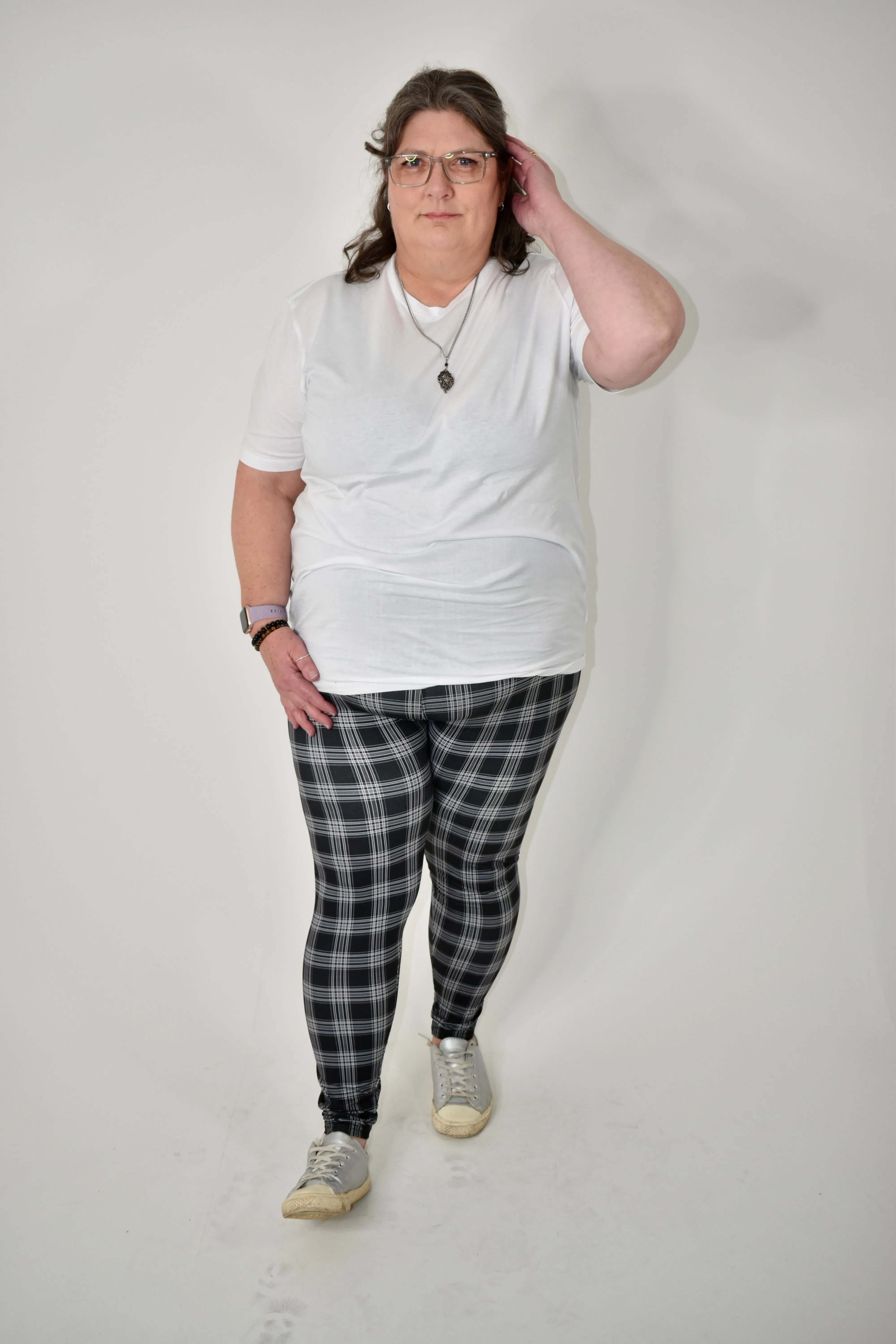 Monochrome Check Super Soft Leggings