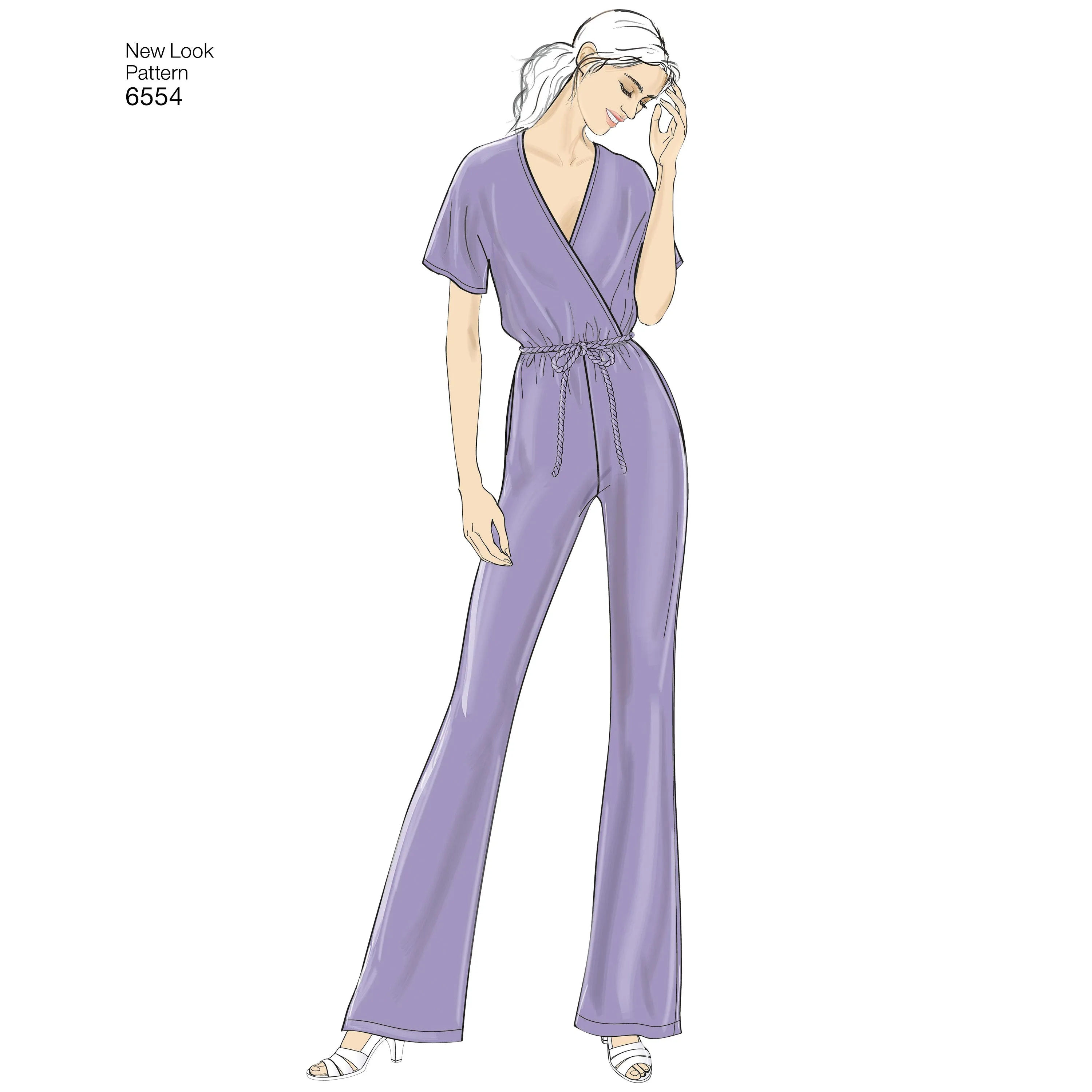 New Look Sewing Pattern 6554 - Women's Knit Jumpsuit and Dresses
