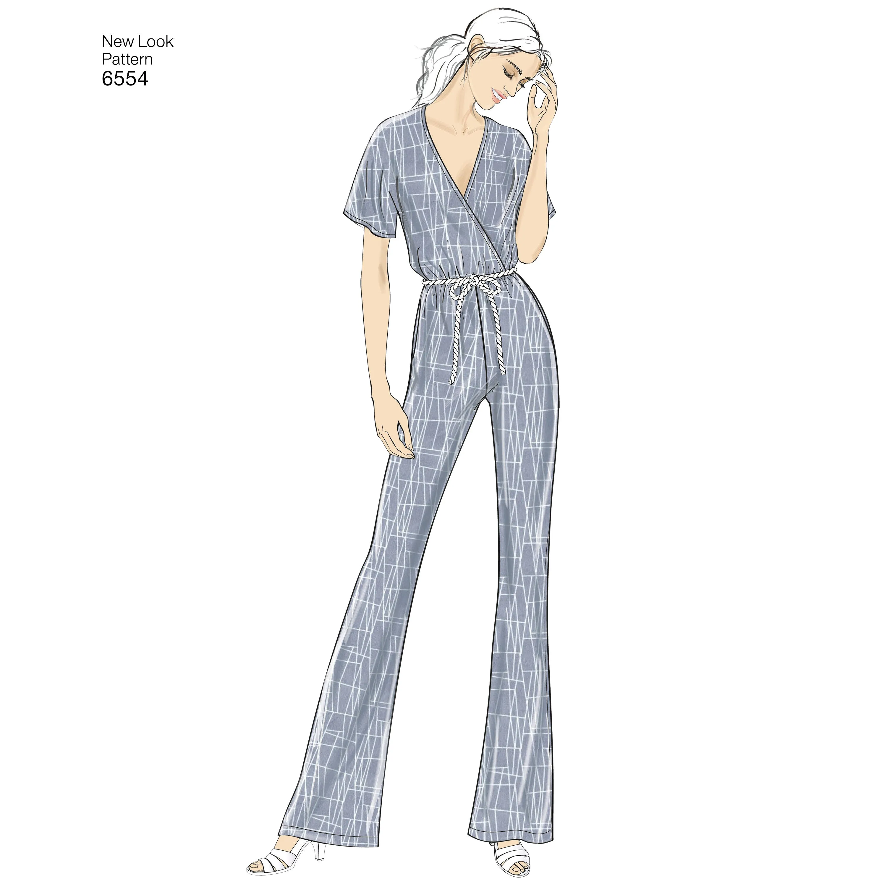 New Look Sewing Pattern 6554 - Women's Knit Jumpsuit and Dresses