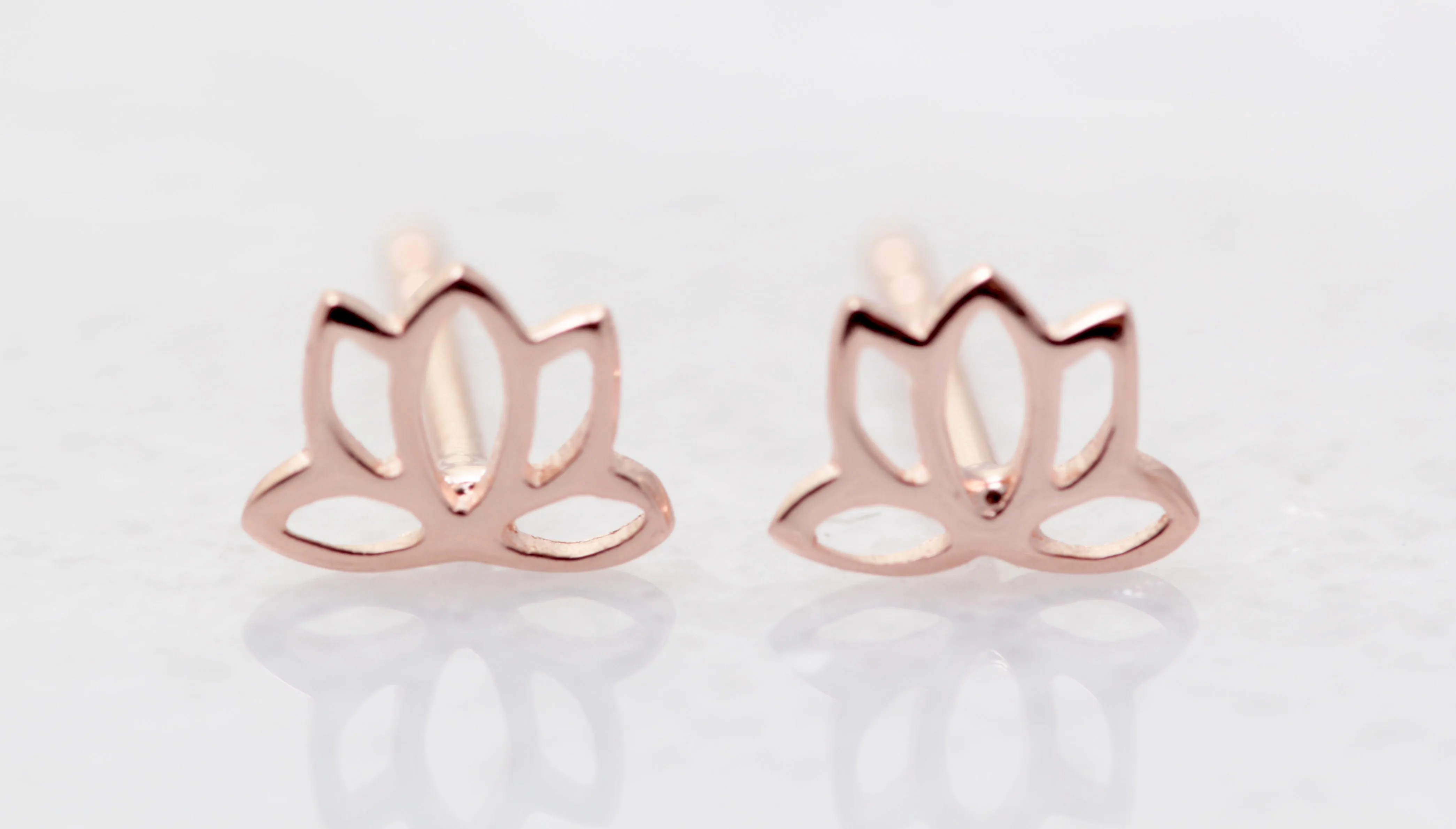 Petite Lotus Flower Studs