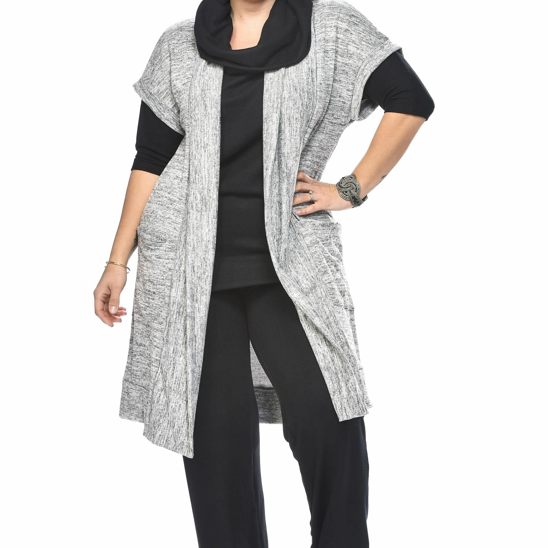 Pocketed Maxi Sweater