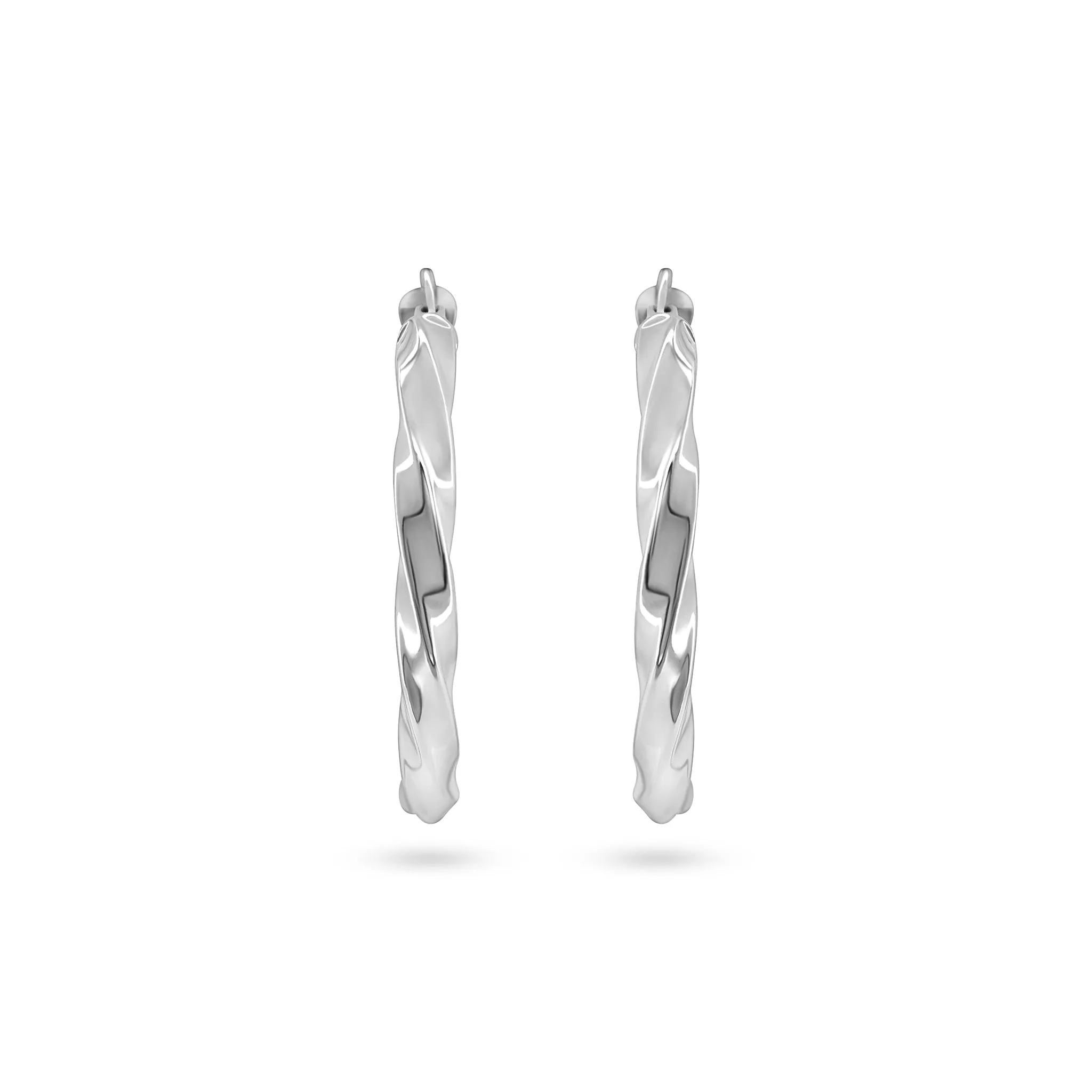 Twisted Silver Hoops