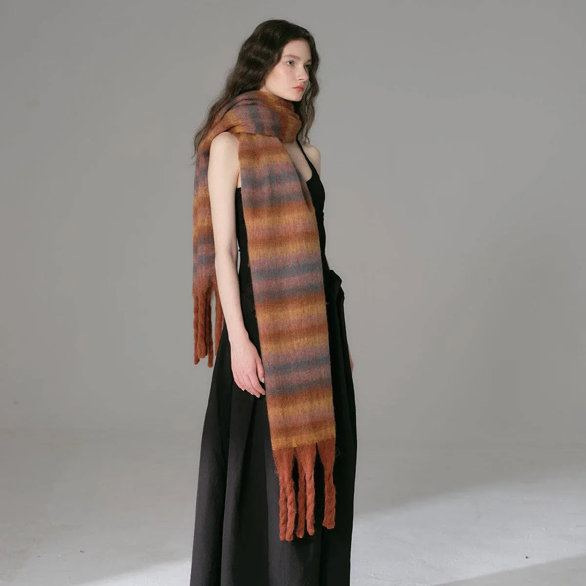 Vintage inspired Long Stripe Scarf